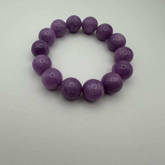 🧿🧿Lavender Jade Beaded Bracelet🧿🧿 - Picture 3 of 6
